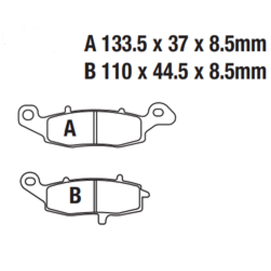 ProX τακάκια μπροστινού αριστερού φρένου 37.303702 CF Moto, Kawasaki & Suzuki 1995-2022