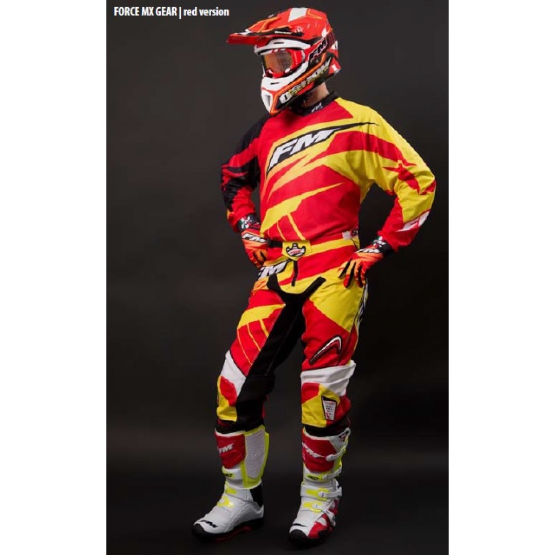FM Racing MX παντελόνι Force X22 Κόκκινο/Κίτρινο PA/001/22