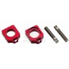 Accel CNC Dirt bike Red chain tensioners - adjusters axle blocks Lollipop type for Honda CRF 250R CRF250 CRF250R 2009-2020, CRF 250RX CRF250RX 2019-2020, CRF 450R CRF450 CRF450R 2009-2020, CRF 450RX CRF450RX 2017-2020. P/N: AC-AB-23-RED. Made from alumini
