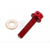 Accel magnetic oil drain plug Red AC-MDP-01-RED Honda CRF150 CRF150R CRF 150R 2007-2019, CRF450 CRF450R CRF 450R 2002-2008