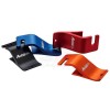 Accel tire bead holder - Orange or Red. AC-TBH-01. Holds Tire bead in the drop center of the rim. Acts as a "third hand" when installing tires. Anodized aluminium construction helps protect rim finish. Must have when installing Tire Balls and Bib Mousse t