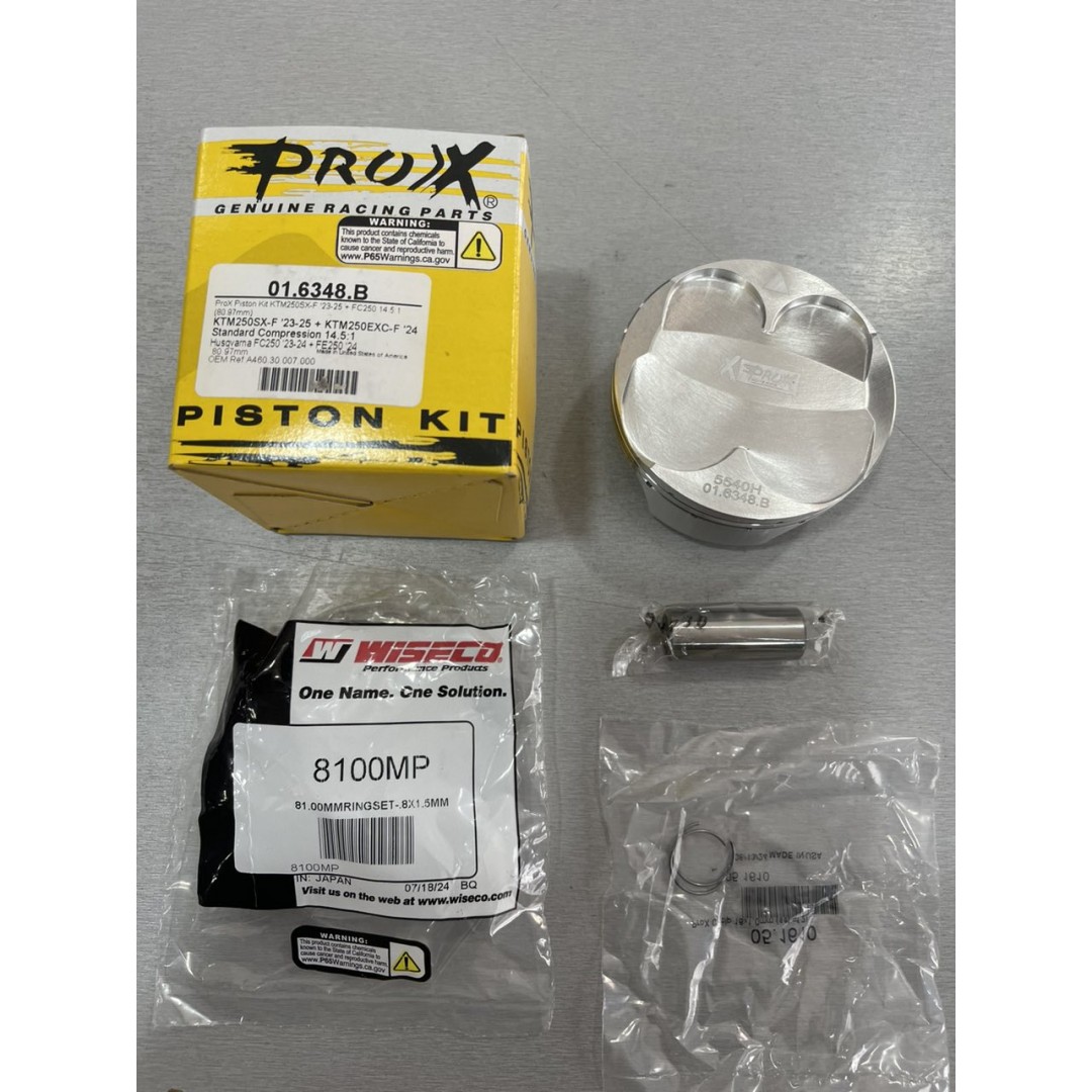 ProX piston kit 01.6348 Gas Gas EC 250F 2024, EX 250F 2024, MC 250F 2024, Husqvarna FC 250 2023-2024, FE 250 2024, KTM EXC 250 2T 2024, SX-F 250 2023-2025