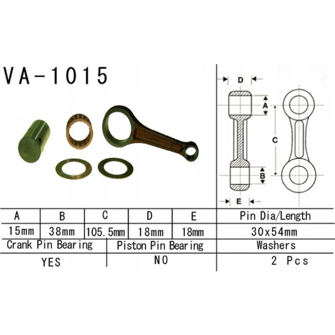 VA-1015 ATV Honda TRX 250 Recon 1997-2001, TRX 250EX Sportrax 2001-2008, TRX 250TE 2002-2018, TRX 250TM 2002-2019, TRX 250X 2009-2019