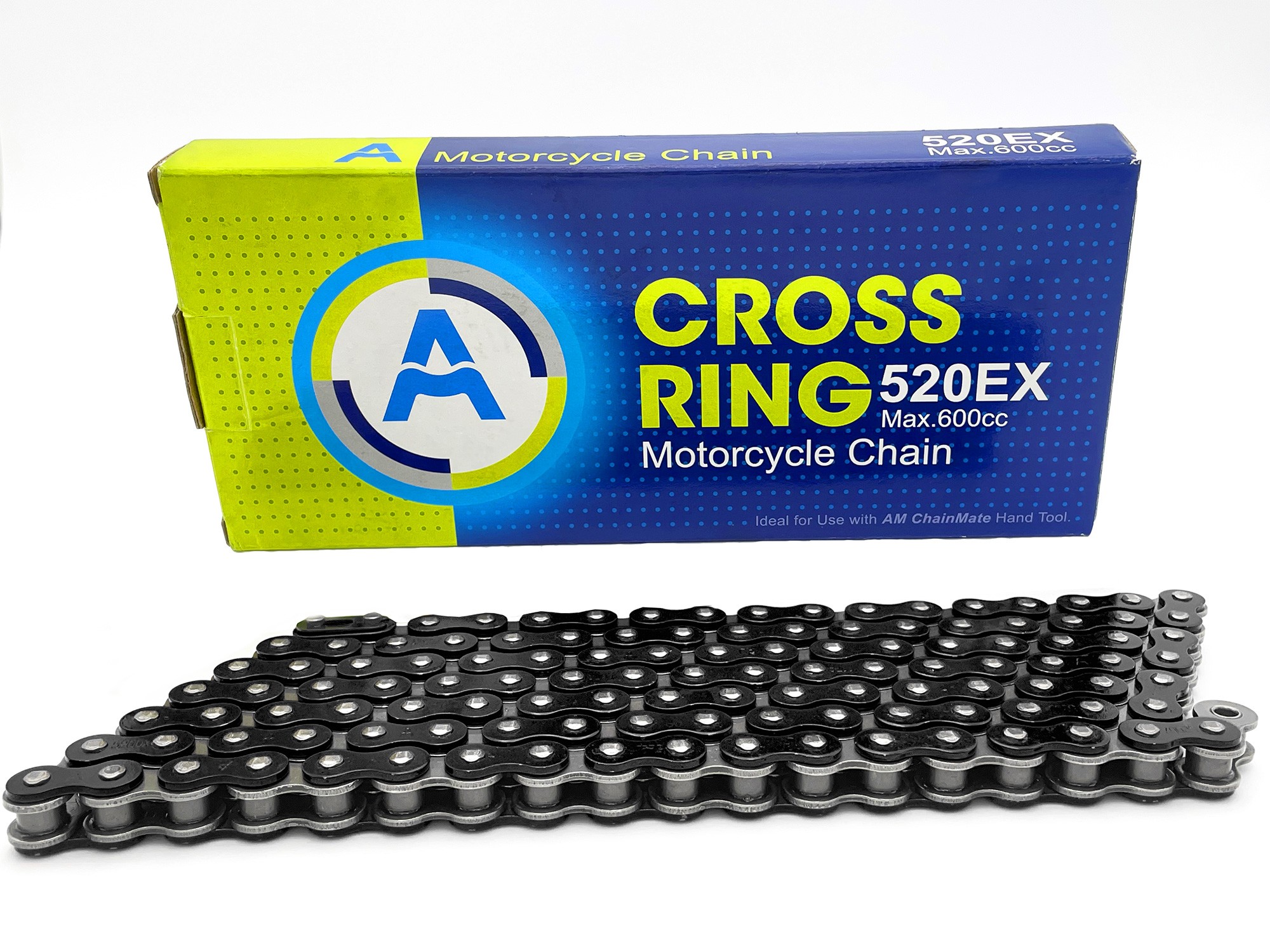 Am Chain AM Chain Drive Chain X-ring total black 520EX-BK/BK for Yamaha, Honda ...