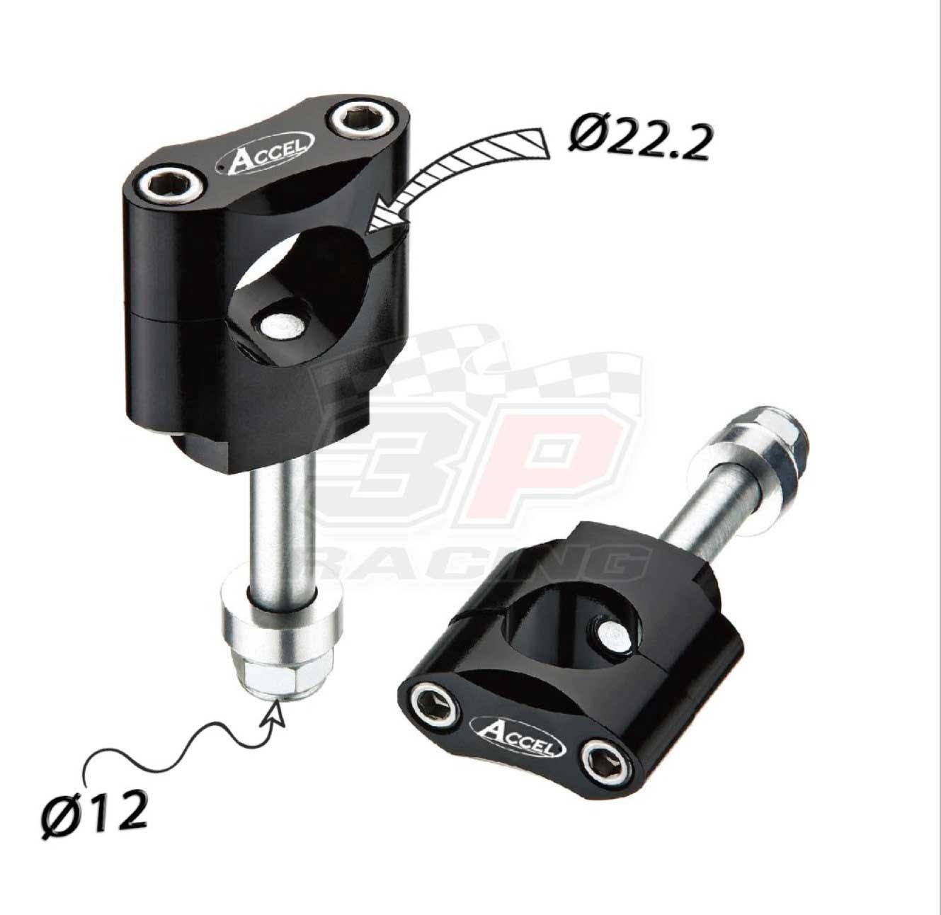 Accel Bar mount kit with 12mm bolt & 34.7mm height for 22.2mm bar ...