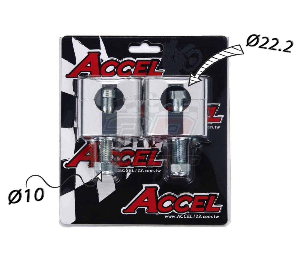 Accel Bar mount kit with 10mm bolt & 34mm height for 22.2mm bar ...