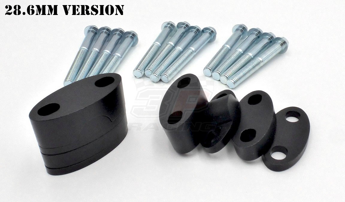 Accel Black bar mount adapter with adjustable height for 28.6mm bar AC ...