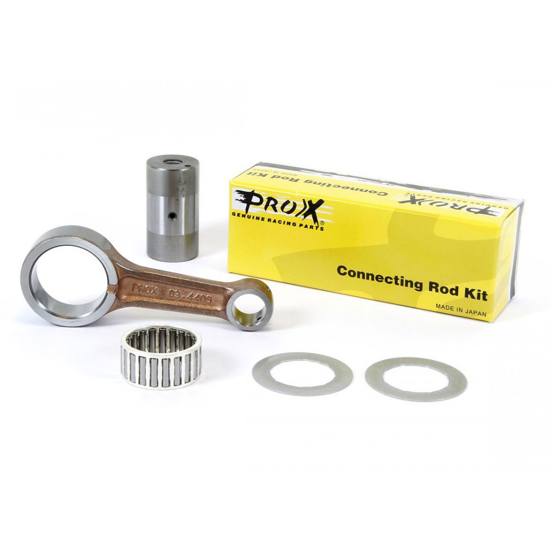 ProX 03.4409 connecting rod with crank pin, big end bearing and thrust washers. Replaces Kawasaki OEM 13032-0067 for KXF450 KX450F KX 450F KX450 2009 2010 2011 2012 2013 2014 2015 2016 2017 2018