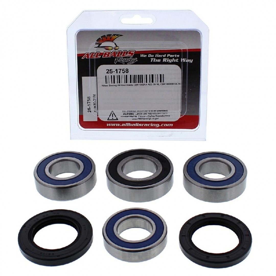 All Balls Racing Rear wheel bearings & seals kit 25-1758 Honda CBR 1000RR 2008-2016
