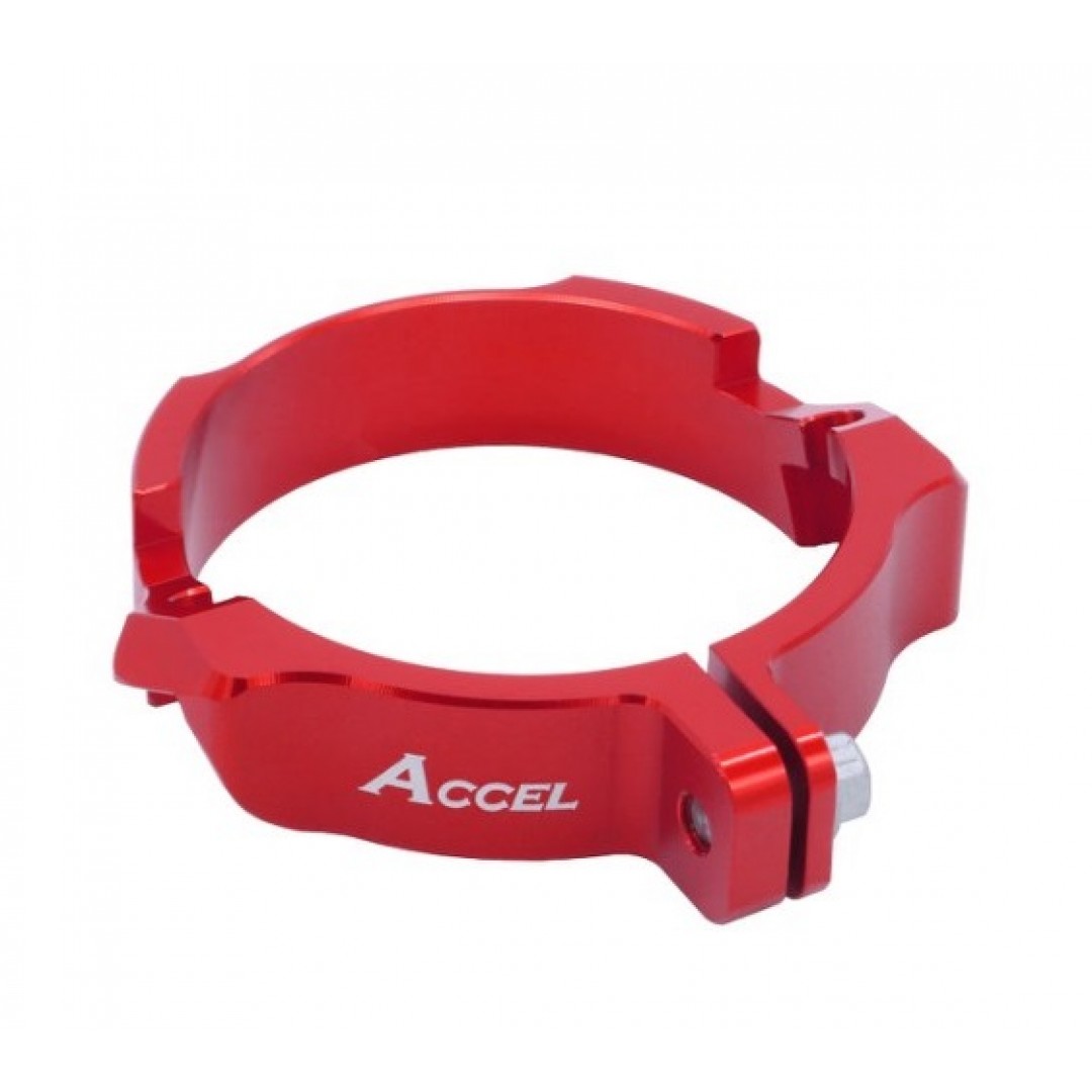 Accel exhaust flange guard - Red AC-EFG-501-RD for KTM, Husqvarna & Gas Gas 250cc-300cc  '2017-2023