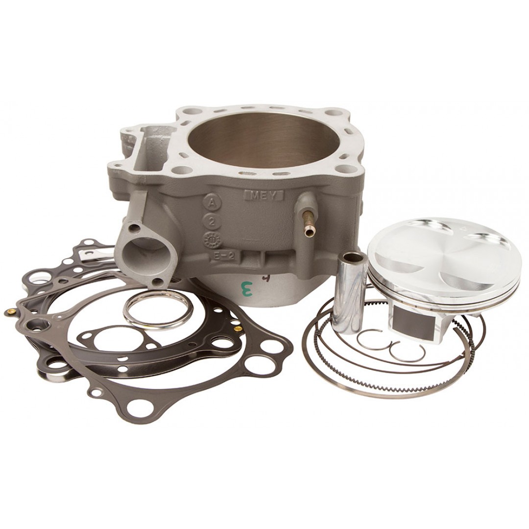 CylinderWorks 11008-K01 BigBore 478cc cylinder kit with VerteX overbore piston and top end gasket set with 99.00mm diameter for Honda CRF450 CRF450X CRFX450 2005 2006 2007 2008 2009 2010 2011 2012 2013 2014 2015 2016 2017. Replaces Honda OEM cylinder 1210