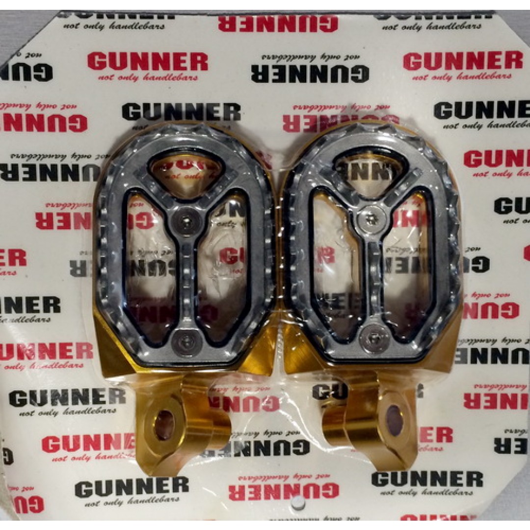 FM Racing/Gunner removable ergal footpegs Gold EL54520211DS Suzuki RMZ 250 2010-2022, RMZ 450 2008-2019, RMX 450Z 2010-2019