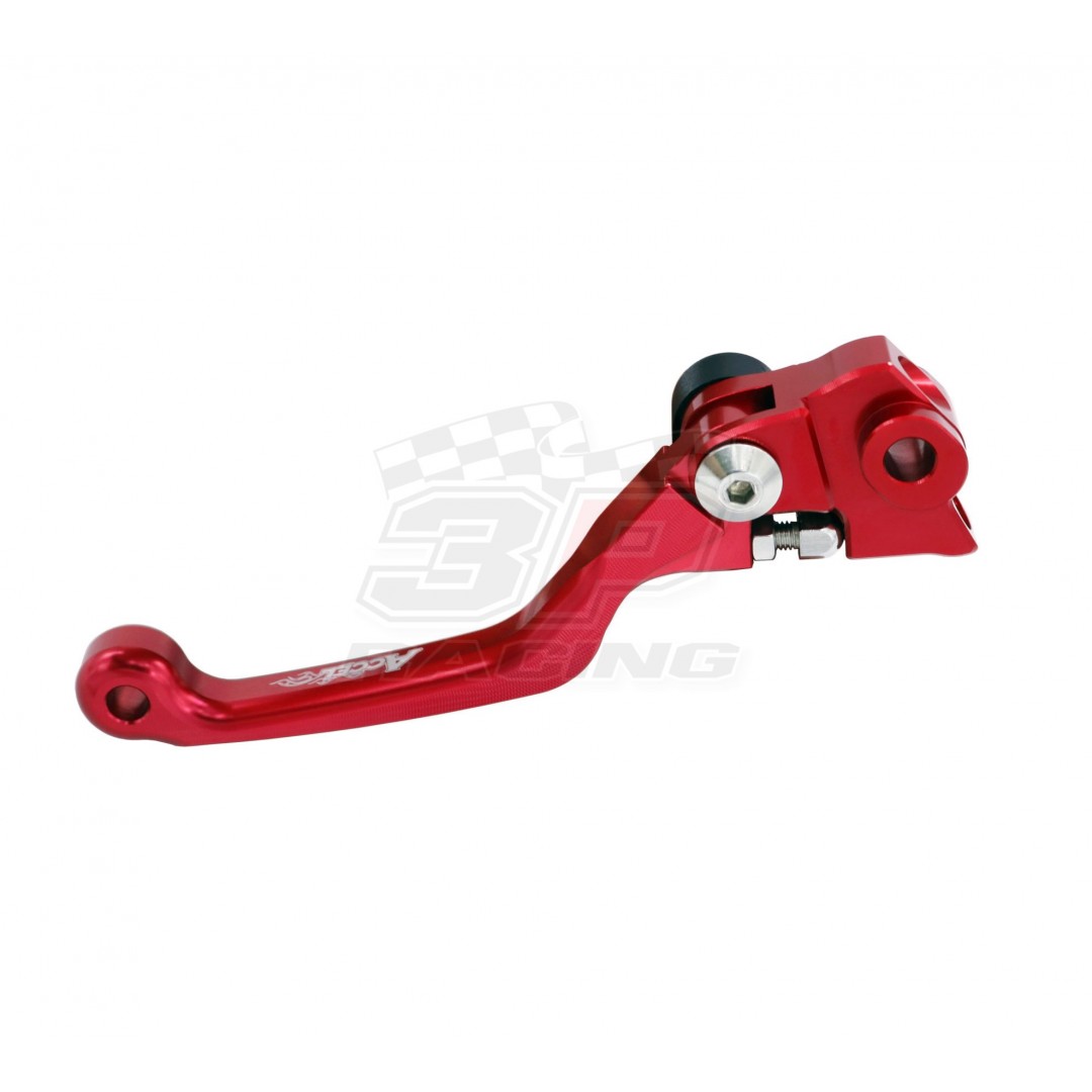 Accel FCL-43 High Performance Red CNC folding clutch lever Gas Gas A54002031000 for EC250 EC300 MC250F EC250F MC350F EC450F EX250F EX350F EX450F 2021 2022 2023, Husqvarna TE150 TE250 TE300 TX300, FE250 FE350 FE450 FE501 FX350 FX450. P/N: FCL-43