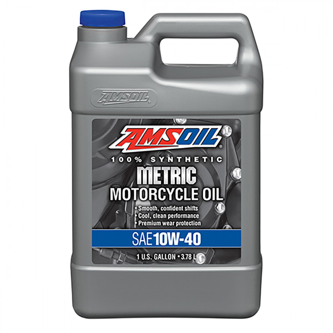 AMSOIL 10W40 100% SYNTHETIC METRIC MOTORCYCLE OIL 3.78 L - MCF1G
