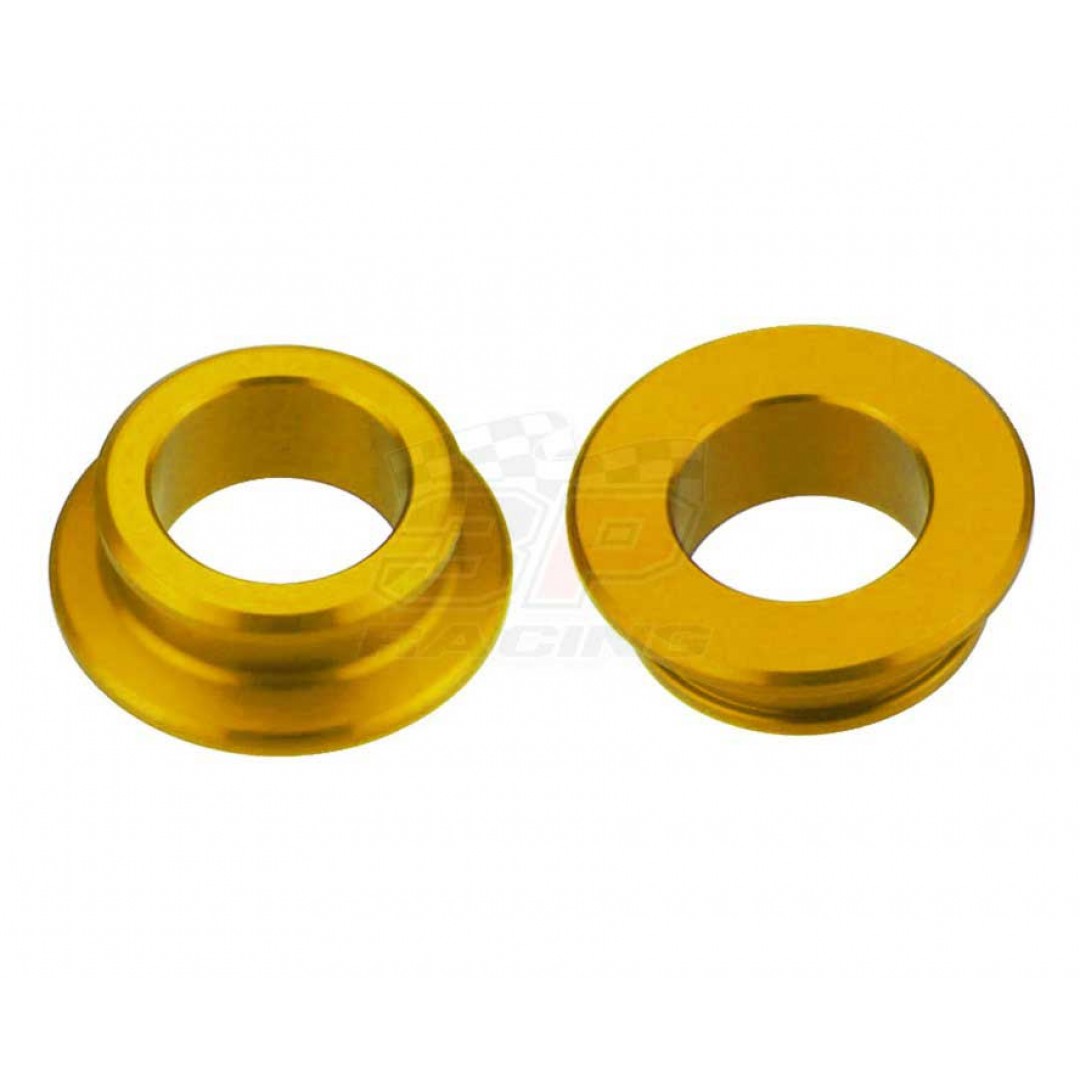 Accel CNC Gold Yellow rearwheel spacer kit AC-WSR-05-GD for Suzuki RM125, RM250 1996-2008. Suzuki OEM 64751-36E00. Billet aluminum alloy. Color anodized. P/N: AC-WSR-05-GD