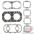 ProX cylinder head and base gaskets kit for JetSki Kawasaki JS550 1982 1983 1984 1985 1986 1987 1988 1989, 550SX SX550 1989 1990 1991 1992 1993 1994 1995. P/N : 35.4504. Set includes all necessary gaskets, rubber parts