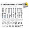 Accel Suzuki style TRACK pack. Kit includes 47 pieces of bolts,nuts & screws for Suzuki RM125, RM250, RMZ250 RM-Z250, RMZ450 RM-Z450. AC-BKT-06