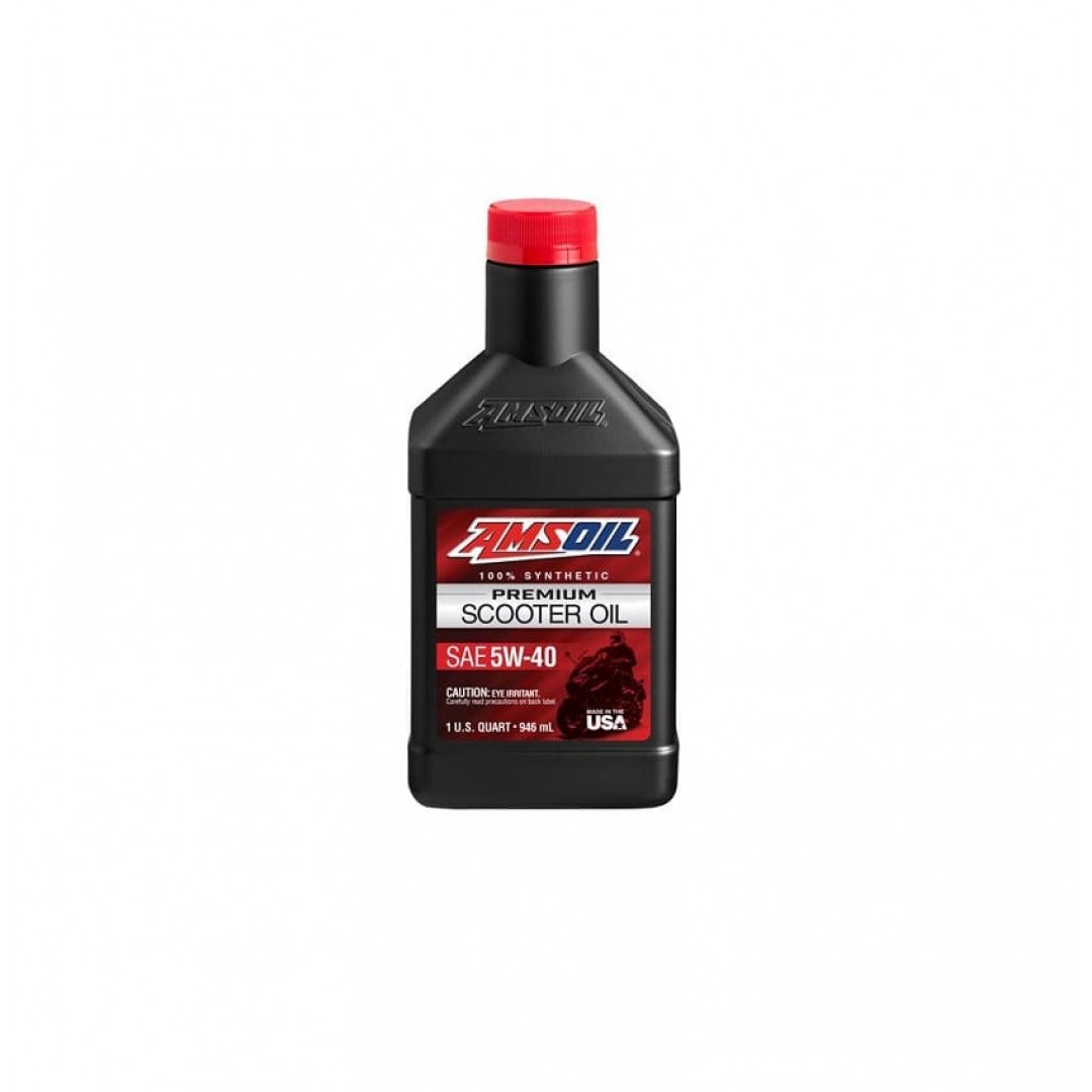 AMSOIL PREMIUM 100% SYNTHETIC 5W-40 SCOOTER OIL 0.946ML - APSQT