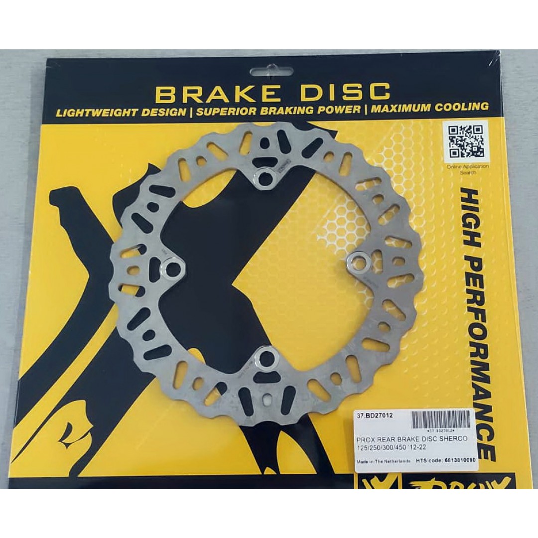 ProX rear brake disc 37.BD27012 Sherco SE-R 125/250/300, SE 250/300, SE F 250/300, SE F-R 450/500, SE 2.5i-FR/3.0i-FR