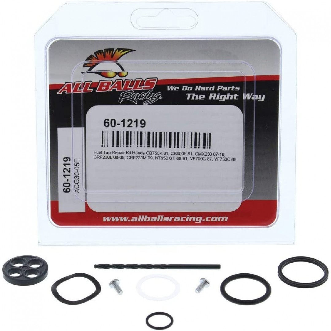 All Balls Racing Fuel Tap Repair kit 60-1219 Honda CB 750K/900F, CMX 250, CRF 230L/230M, NT 650, VF 700C/750C