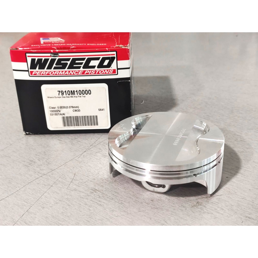Wiseco 7910M10000 "Big Bore" Forged Piston Kit 7910M for GasGas EC 450 F, EC450F, EC 450F, SM 450, SM450, 2005 2006 2007 2008 2009. Diameter: 100.00mm, P/N: 7910M, 7910M10000. Kit includes piston rings, pin and circlips.