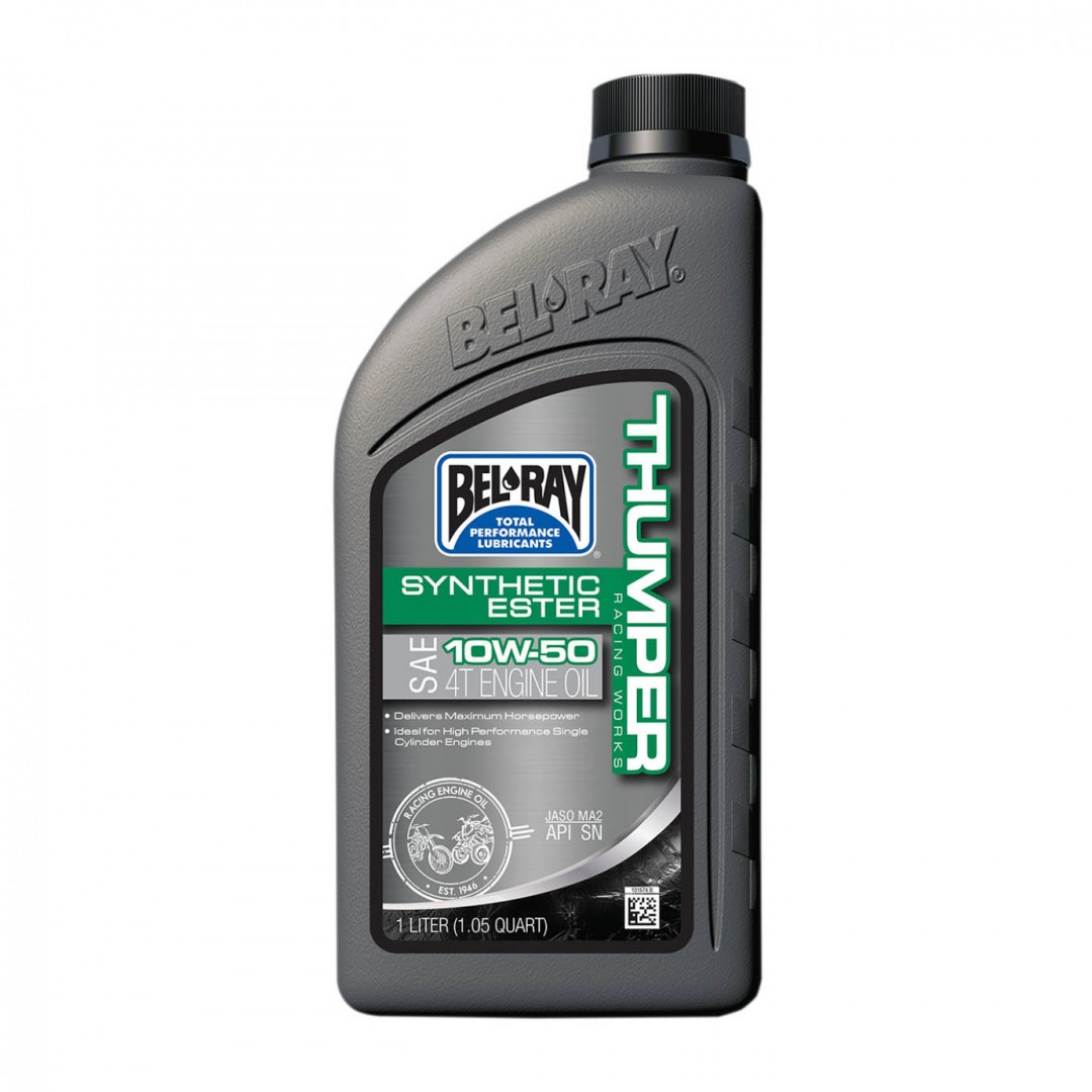 BelRay 99160-B1LW EXS 10w50 100% Synthetic ester 4stroke Engine Lubricant 1Liter 975-04-110501 for all 4-stroke engines. Meets the performance requirements of API SN and JASO MA2. Suitable for air-cooled/liquid-cooled engines and wet clutches.