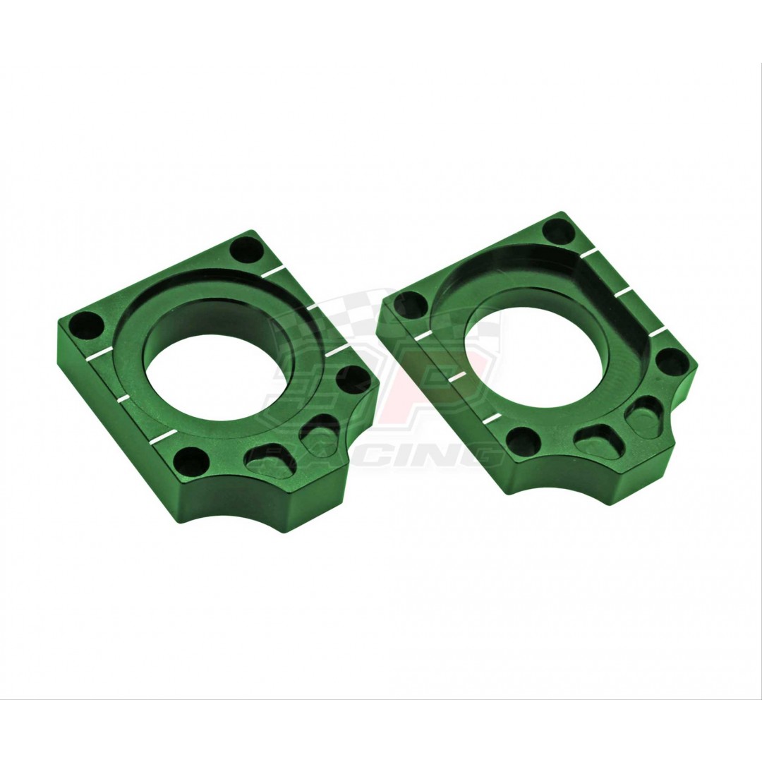 Accel CNC Dirt bike Green chain tensioners - adjusters for Kawasaki KX250F KX 250F KXF250 2017-2020, KX450F KX 450F KXF450 2016-2020. Kawasaki OEM Rear wheel Tensioner 33040-0050 33040-0080