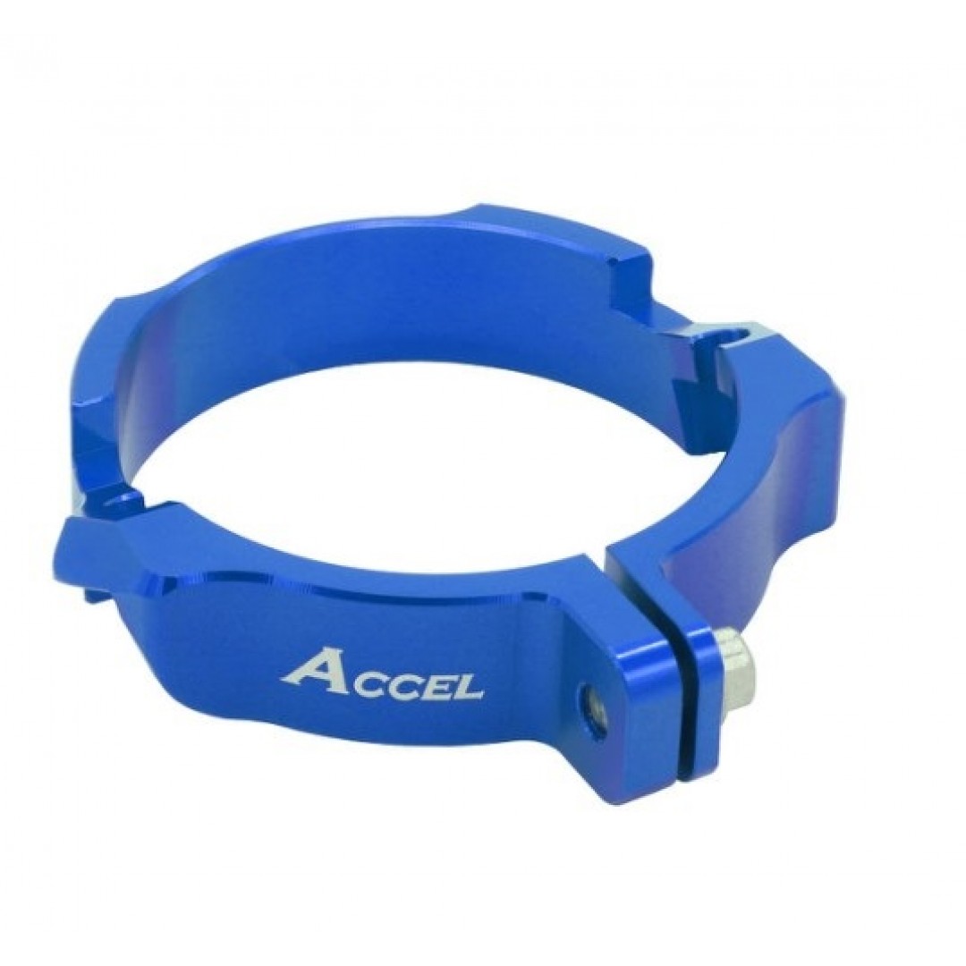 Accel exhaust flange guard - Blue AC-EFG-501-BL for KTM, Husqvarna & Gas Gas 250cc-300cc  '2017-2023