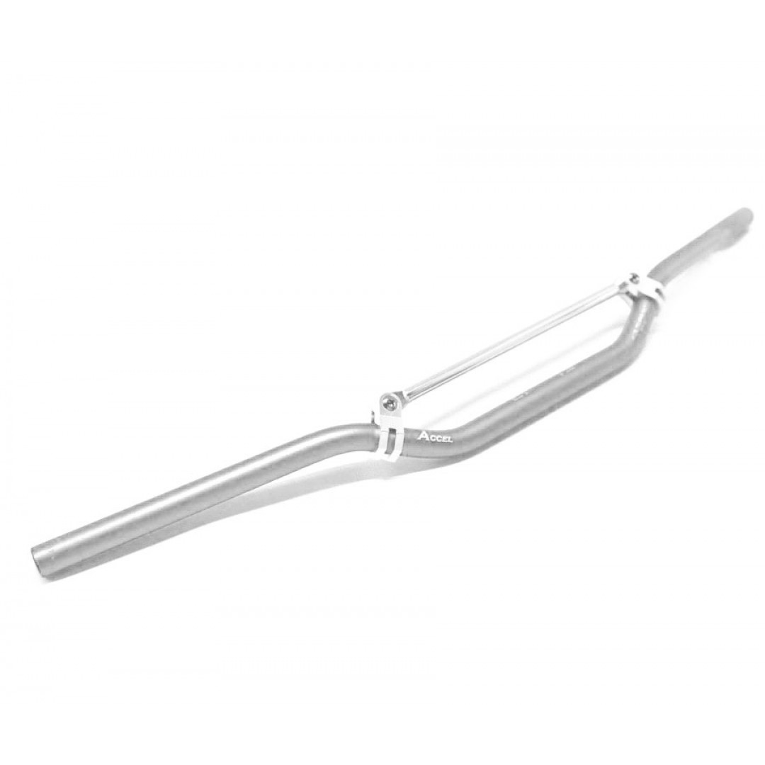 Accel handlebar YZ-Low 22.2mm - Silver. CNC machined. Made from AL6061-T6 alloy. Anodized. Κωδικός: AC-SH-01-6061SR