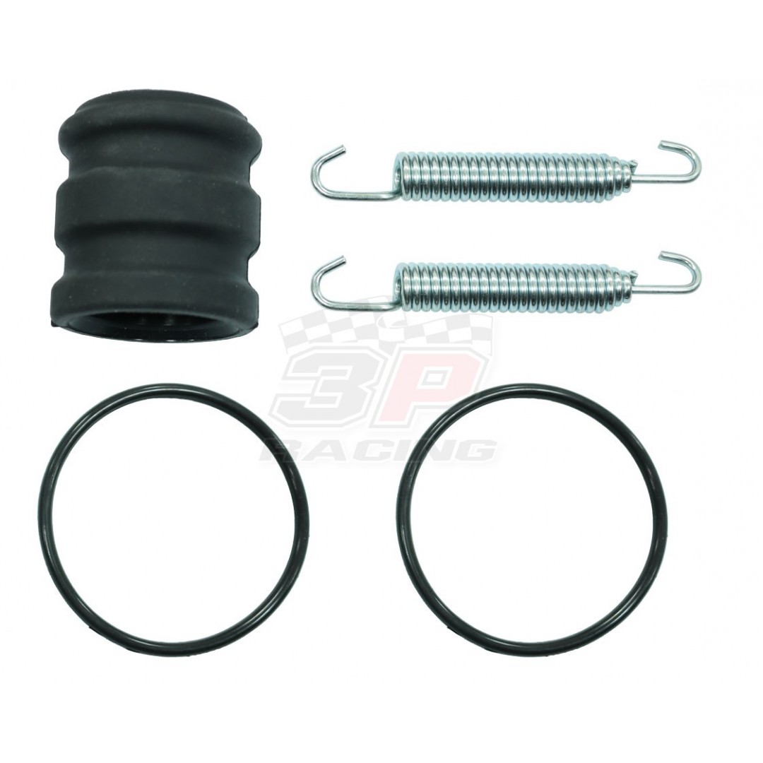 Accel ESK-202 exhaust pipe to silencer coupler / connector, with O-rings and springs for Yamaha YZ250, YZ250X 2001 to 2023. P/N: AC-ESK-202