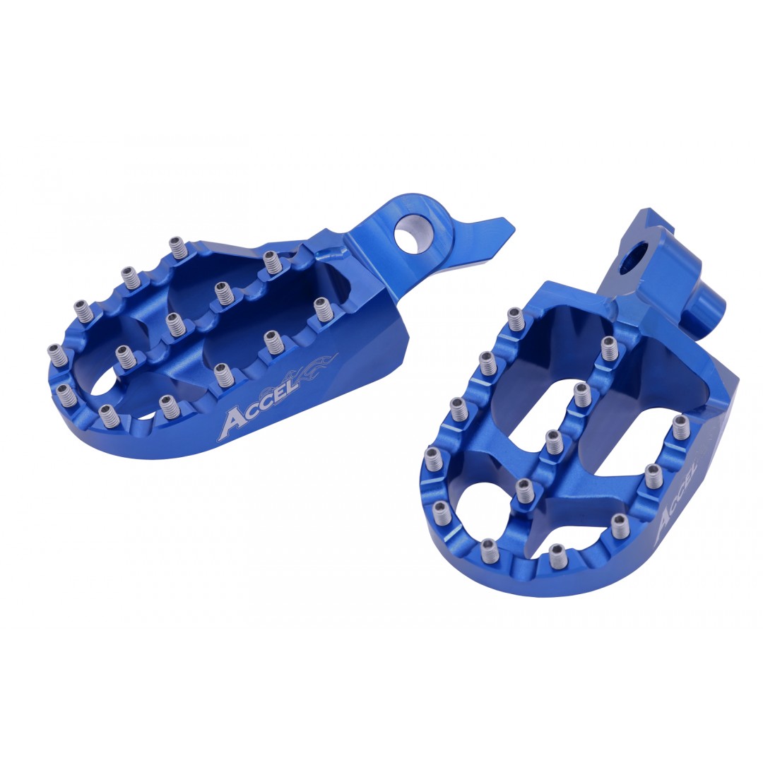 Accel CNC footpegs Blue AC-FP-26-BL Yamaha YZF 250 2024-2025, YZF 450 2023-2025, YZF 250X 2025, YZF 450X 2024-2025, WRF 250 2025 & WRF 450 2024-2025