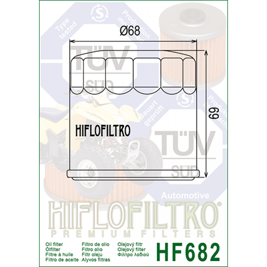 Hiflo Filtro oil filter HF682 Benelli TRK 702 20232024, CF Moto NK 450
