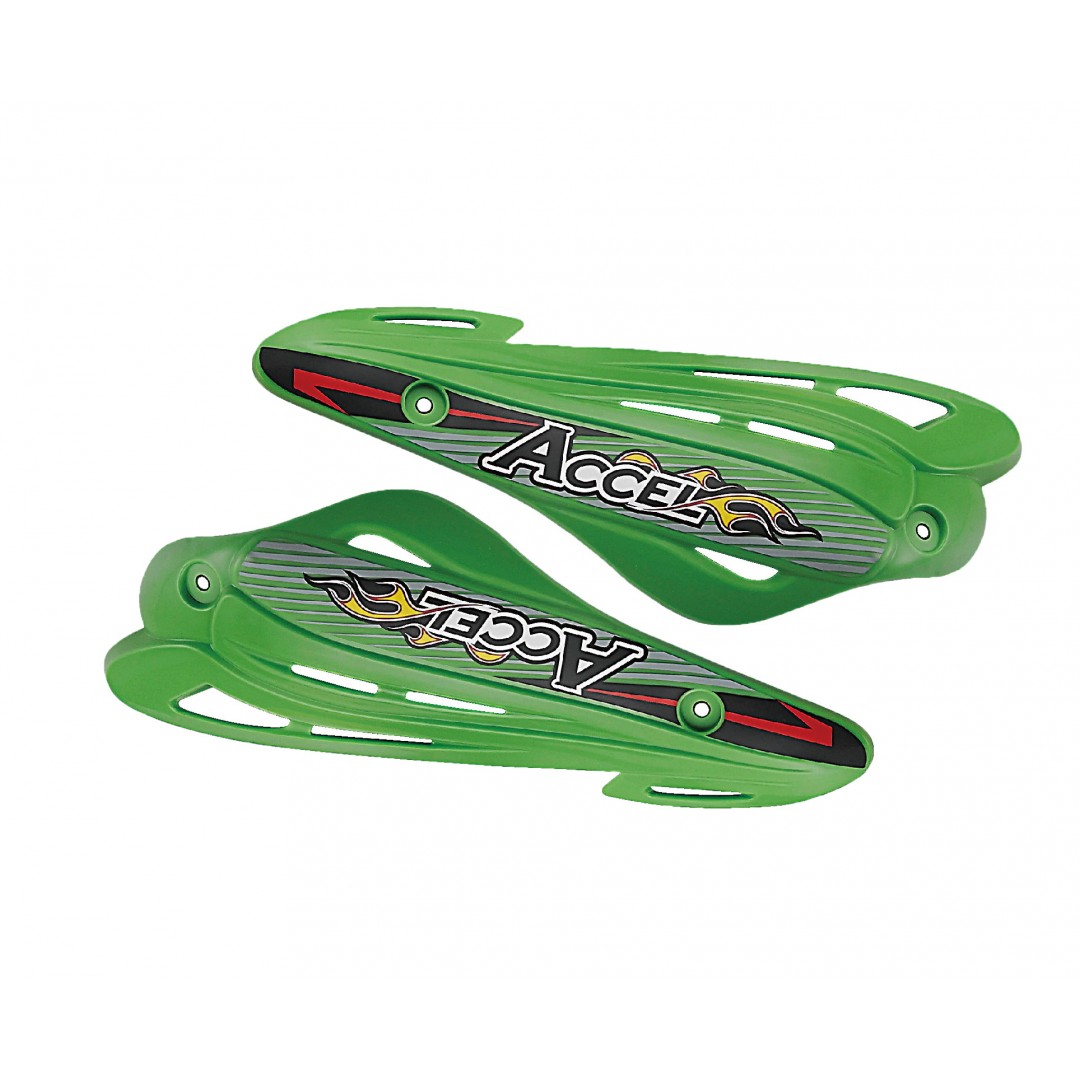 Accel enduro plastic shields / handguards (HGS-10 replacements only)- Green AC-SD-10-GR