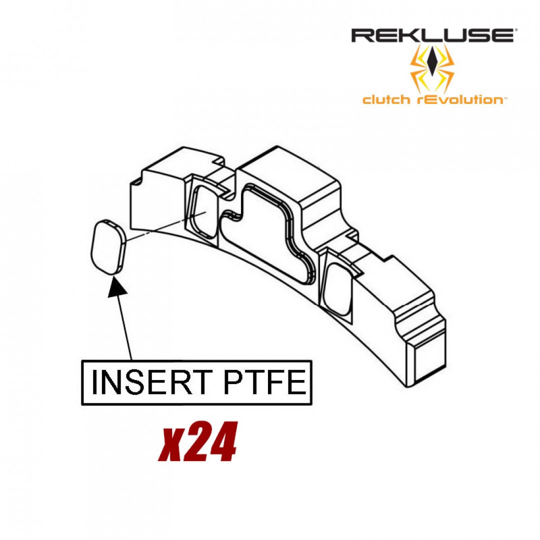 Rekluse teflon pads replacement set for EXP wedges 782-002 Fits EXP auto clutch systems