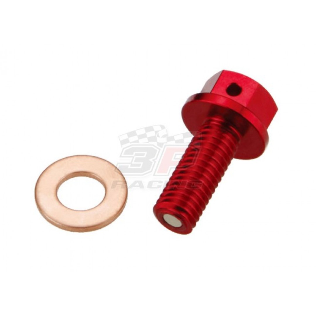 Accel magnetic oil drain plug Red AC-MDP-05-RED 96300-08020-00 Honda CRF 250R, CRF 450R CRF250 CRF250R 2010-2017, CRF450 CRF450R 2009-2016, 09103-08254, 09103-08393 Suzuki RMZ 250, RMZ 450, RMX 450Z RMZ250 RM-Z250, RM-Z450 RMZ450, RMX450 RMX450Z 2008-2019