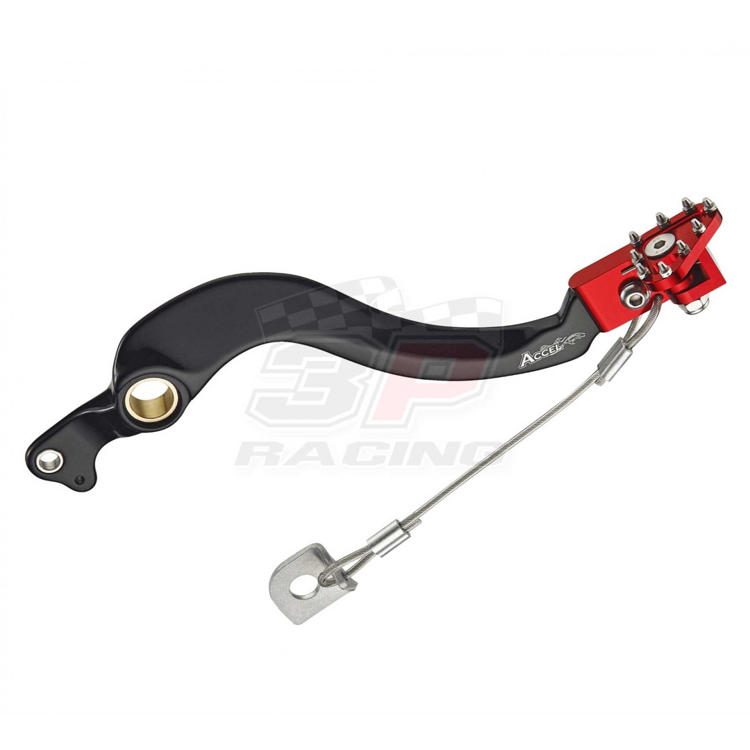 Professional grade CNC Black & Red brake pedal for Honda CRF250 CRF250R CRF250RX CRF450 CRF450R CRF450RX 2002-2020. Replaces Honda OEM part 46510-MEN-305 46510-MEN-306 46510-MKE-A70 46510-MEN-A70 46510-MEN-730. Made from AL6061-T6 alloy.P/N: AC-RBP-03-RED