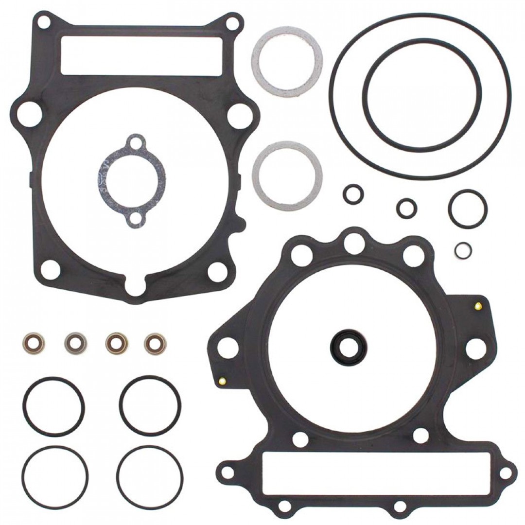 Wiseco W5726 cylinder head gasket set with valve seals Yamaha OEM 2KF-11181-01-00 for XT600 XT600E, TT600W TT600E TT600S TT600R TT600RE TTR600 TT600, SRX600, XTZ600 XT600Z Tenere, YFM600 Grizzly600. Metal gaskets, rubber parts and valve seals