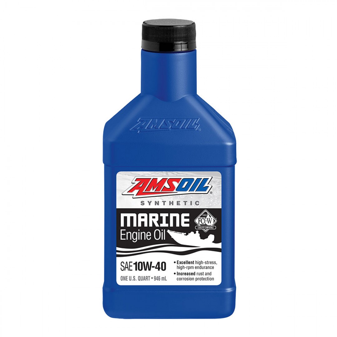 AMSOIL 10W-40 100% Synthetic Marine Engine Oil - WCFQT